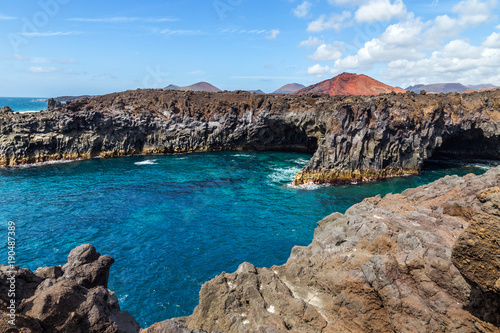 Los Hervideros is a stretch of bizarre-shaped cliffs and underwater caves produced by the solidification of lava and erosion. Popular tourist destination and attraction