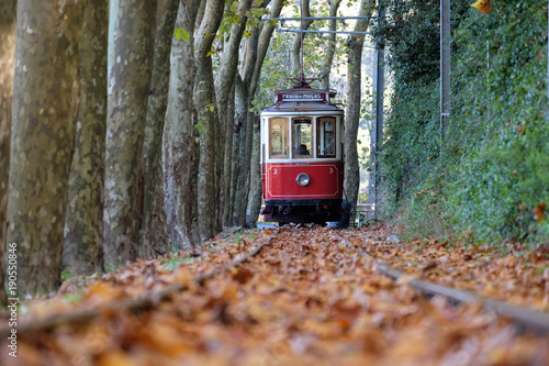 Old tram in Colares, Portugal