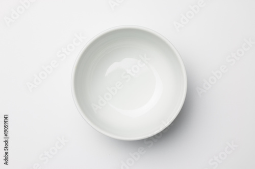 White bowl on white background