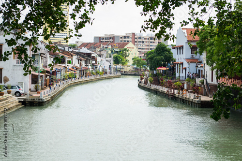 Melaka-Fluss in Malakka Altstadt Malaysia UNESCO Weltkulturerbe