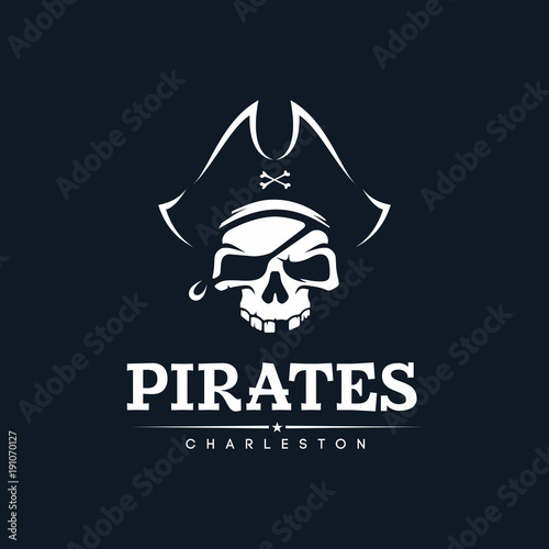 Modern professional emblem pirates for american football team