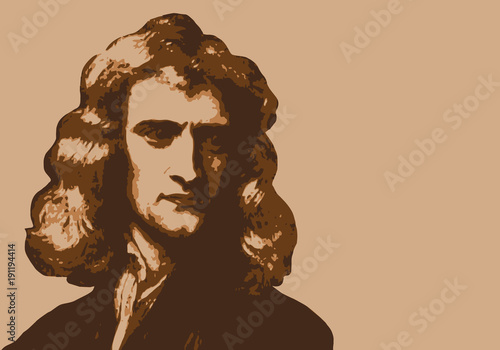 Newton - savant - portrait - personnage historique - astronome - mathématicien - physicien