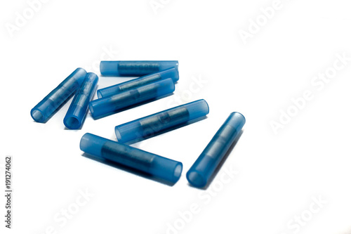 Electrical blue wire connector nylon, 2 way Splice wire connector.