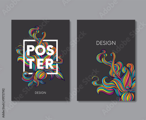 Hand drawn fluid shape design. Artistic graphic element. Vector illustration for a postcard or a poster. Eps10 vector.