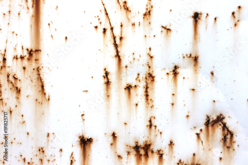 Old rusty white metal. The rust on metal background. Grunge wall background