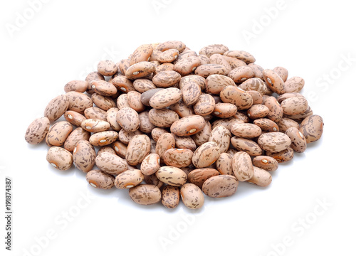 Pinto beans isolated on white background