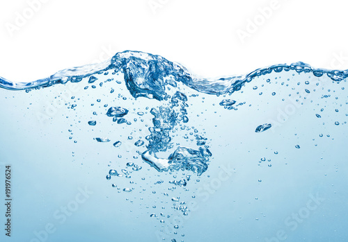 water splash and wave on white background