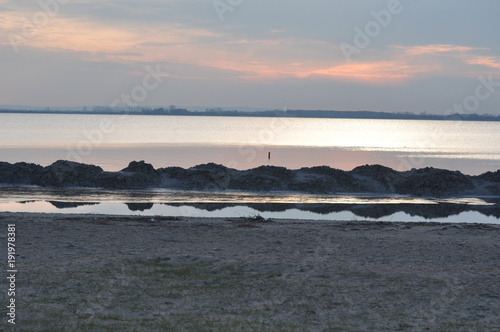 Ausblick auf den Dümmer bei Sonnenuntergang