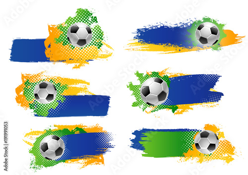 Vector soccer football ball sport game backdrops