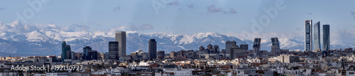 Skyline of the city of Madrid, capital of Spain