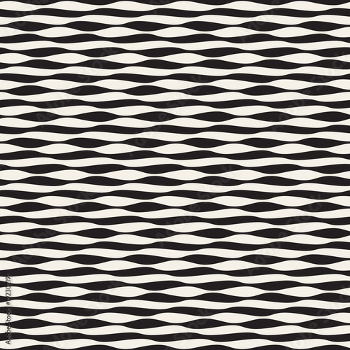 Seamless ripple pattern. Repeating vector texture. Wavy graphic background. Simple stripes