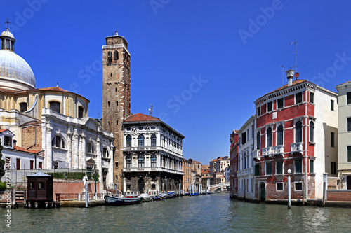 Venice historic city center, Veneto rigion, Italy - view on the Palazzos and Cannaregio district