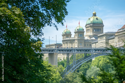 The Federal Palace Bundeshaus, the parliament building of Switzerland in Bern, the Capital of Switzerland.