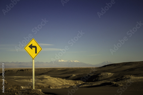 Sign in the atacama desert