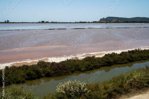 QUARTU S..E: Panoramica delle saline all'interno del Parco Regionale di Molentargius - Sardegna