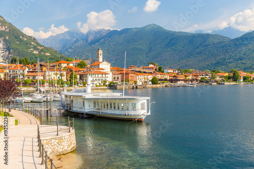 View of little village of Feriolo, on Lake Maggiore, in Piedmont region, north Italy.