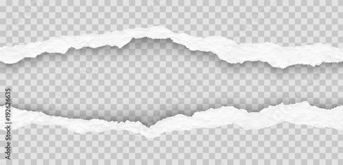 seamless torn paper edges, vector illustration