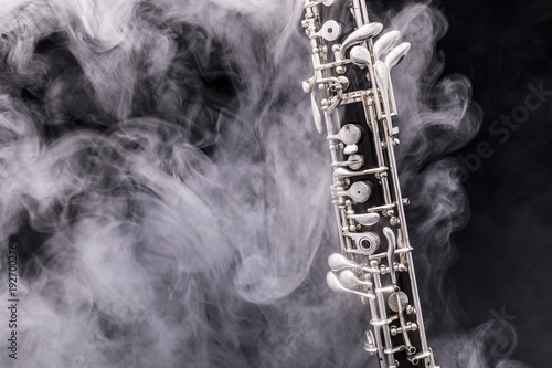 An oboe in smoke