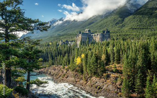 Autumn at the Fairmont Banff Springs Hotel with the Bow River