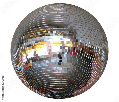 Isolated silver night club lighting mirror-ball