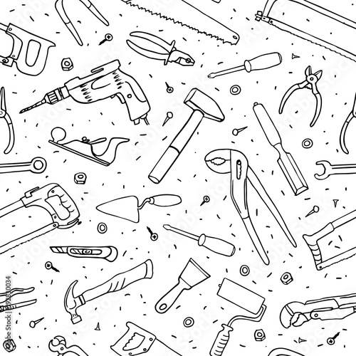 tools seamless pattern