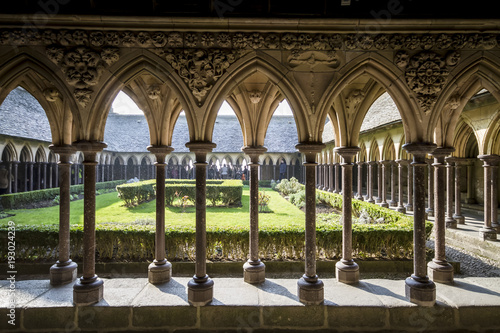 Cloister on mont saint michel