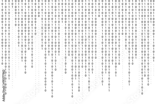 Binary code background. Falling, streaming binary code background. Digital technology wallpaper