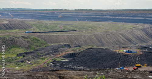 coal ming works at Borodino open cut Krasnoyarsk territory, Russia