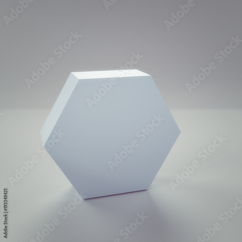 3d rendering of hexagon blocks