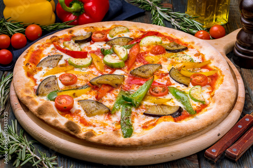 Pizza with vegetables vegetarian