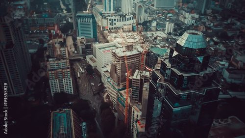 Drone view of Bangkok centre