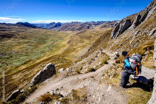 Cacanapunta, first pass of the Huayhuash trek in Peru