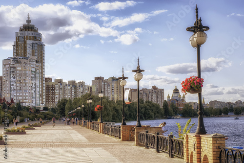 Quay, daylight, River, high buildings,