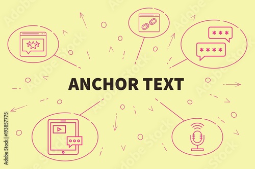 Conceptual business illustration with the words anchor text