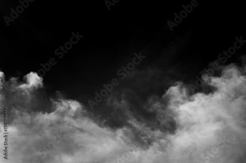 Clouds over black.