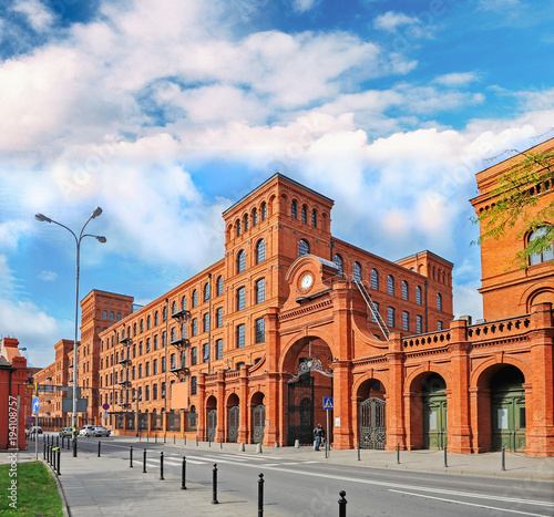 Genuine industrial architecture, with unplastered red brick buildings