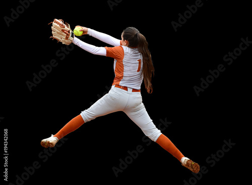 Fast Pitch Softball Pitcher Throwing For a Strike
