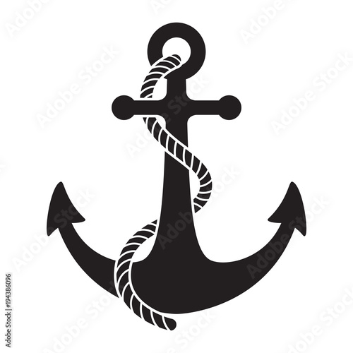 anchor rope vector logo icon helm Nautical maritime boat illustration symbol