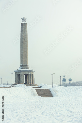 Obelisk to the Soviet soldiers who died during the liberation of Velikie Luki from the German fascist invaders.