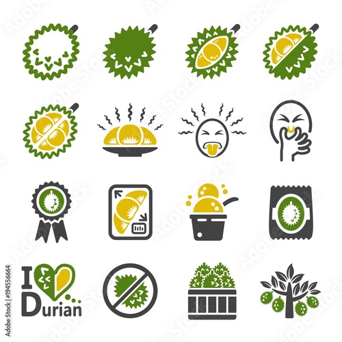 durian icon set