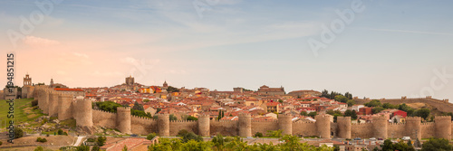 Fortification of the town of Avila in Spain Europe.