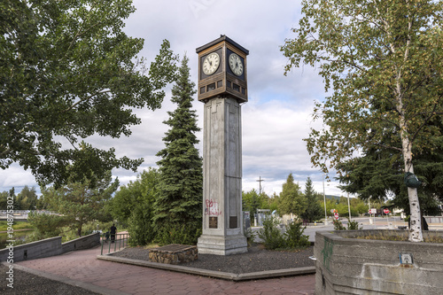 The city center of Fairbanks, Alaska