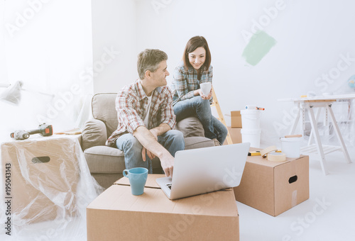Couple moving into their new house