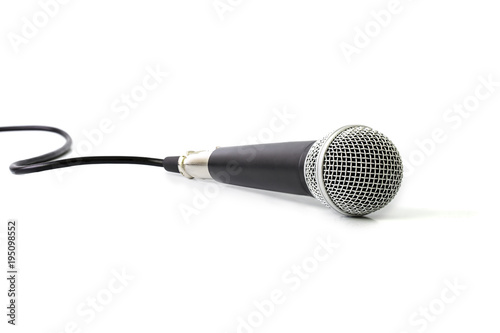 Black Microphone isolated on white background