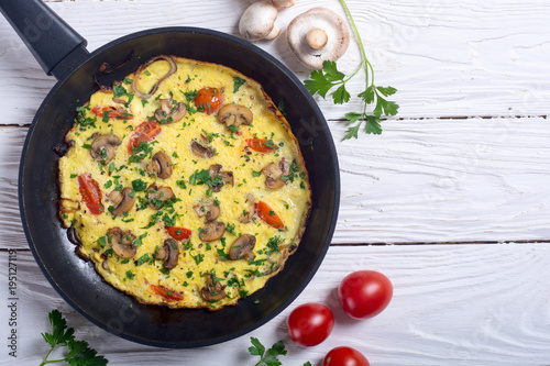 Omelette with mushroom