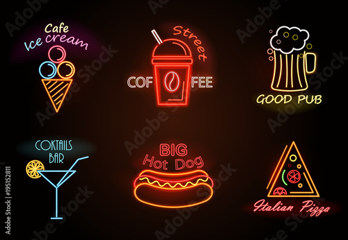 Cafe Ice Cream Street Coffee Vector Illustration