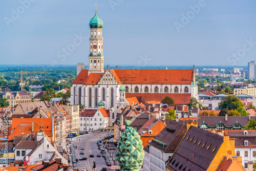 Augsburg, Germany Town Skyline