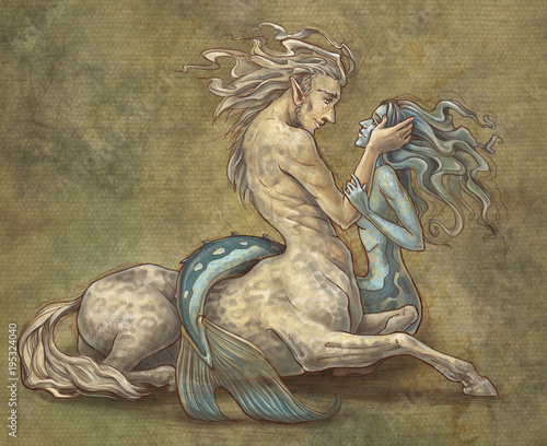 centaur and mermaid