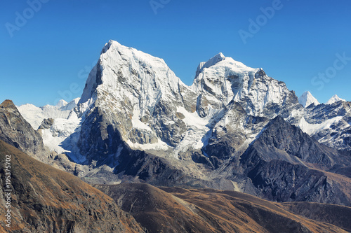 View of Everest and Lhotse peaks from Gokyo Ri, Nepal