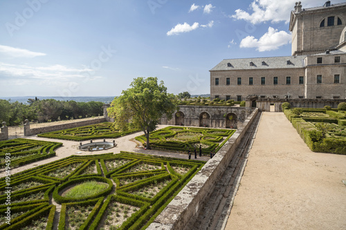  El Escorial, monastery and gardens, province Madrid, Spain.